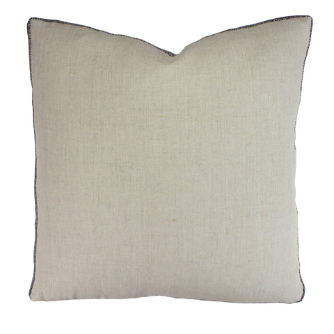 Linen w/ Suiting Pillow, Black/Cream Circle  (18x18x2)