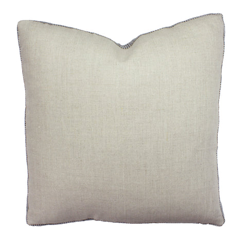 Linen w/ Suiting Pillow, Cream/Black Glencheck (18x18x2)
