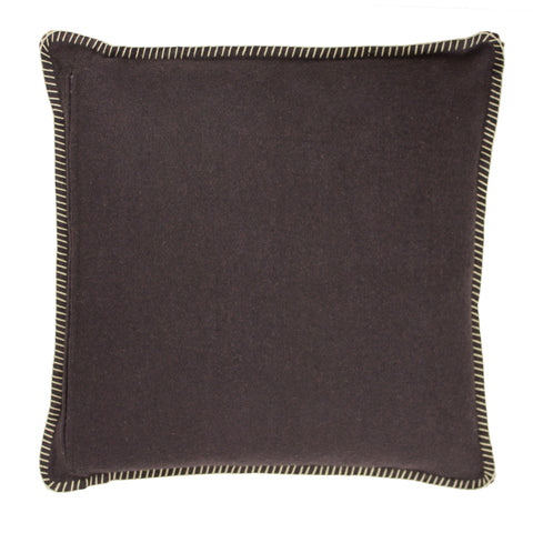 Felt Pillow, Brown/Camel Whip Stitch (20x20)