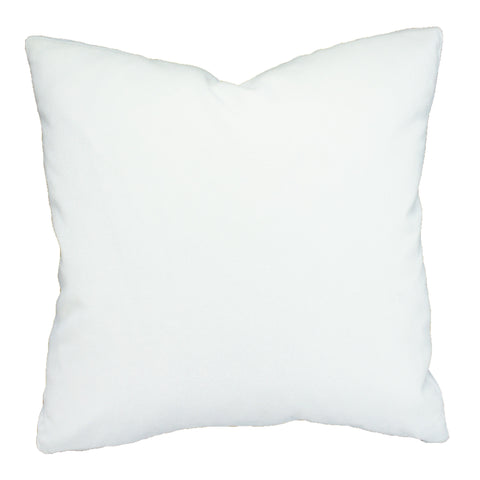 Cotton Velvet Pillow, White (18x18x2)