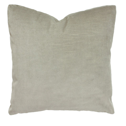 Cotton Velvet Pillow, Pale Grey (18x18x2)