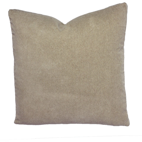 Cotton Velvet Pillow, Brushed Oatmeal (18x18x2)