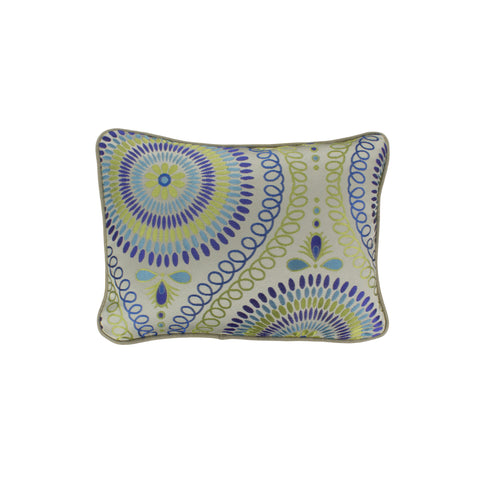 Jacquard  Pillow Cover, Mosaic Azul (12x16)