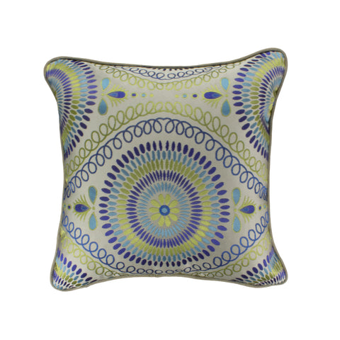 Jacquard  Pillow Cover, Mosaic Azul (18x18)