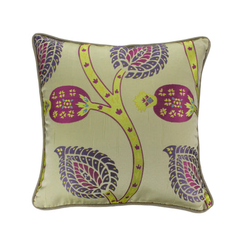 Jacquard Pillow Cover, Pomegranate Lemon (18x18)