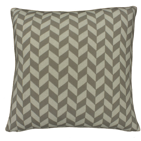Cotton Knit Pillow Cover, Polygon Stone/Nat (20x20)