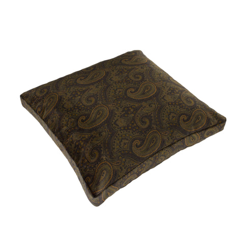 Cotton Velvet Pillow Cover, Chocolate Paisley (18x18x2)