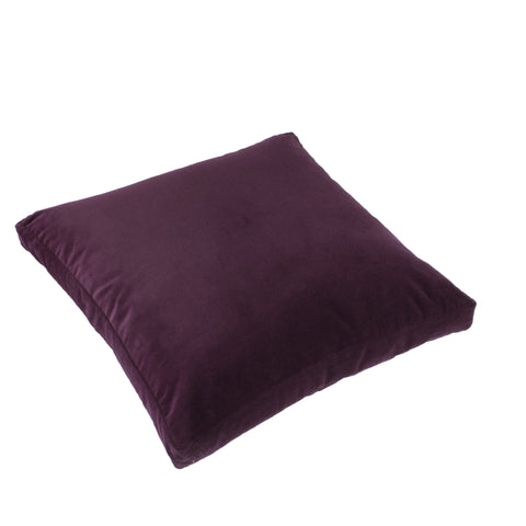 Cotton Velvet Pillow Cover, Dark Purple (18x18x2)