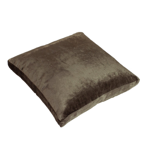 Cotton Velvet Pillow Cover, Dark Taupe (18x18x2)