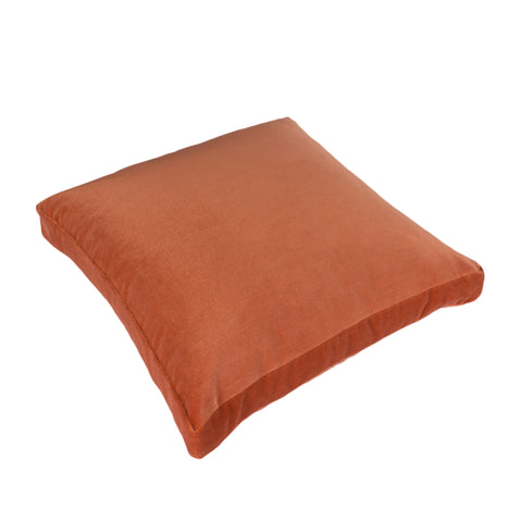 Cotton Velvet Pillow Cover, Saffron (18x18x2)
