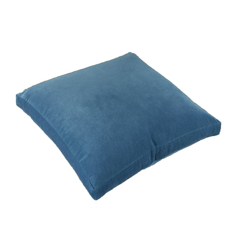 Cotton Velvet Pillow Cover, Sapphire (18x18x2)