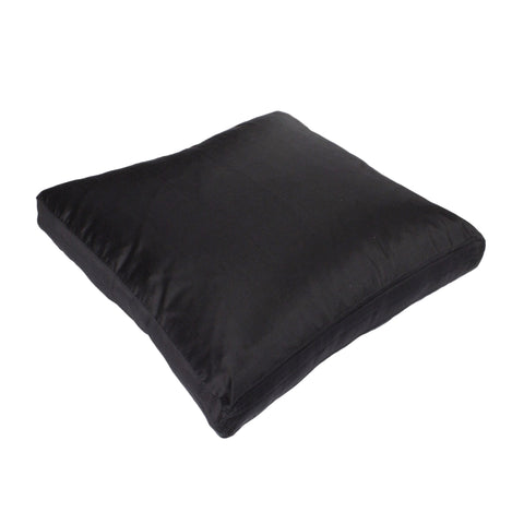 Dupioni Silk Pillow Cover, Ebony (18x18x2)