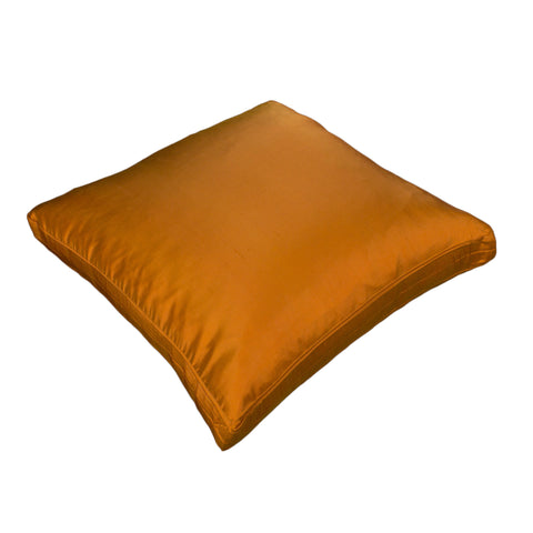 Dupioni Silk Pillow Cover, Orange (18x18x2)