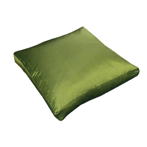 Dupioni Silk Pillow Cover, Peridot Green (18x18x2)