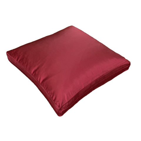 Dupioni Silk Pillow Cover, Raspberry (18x18x2)
