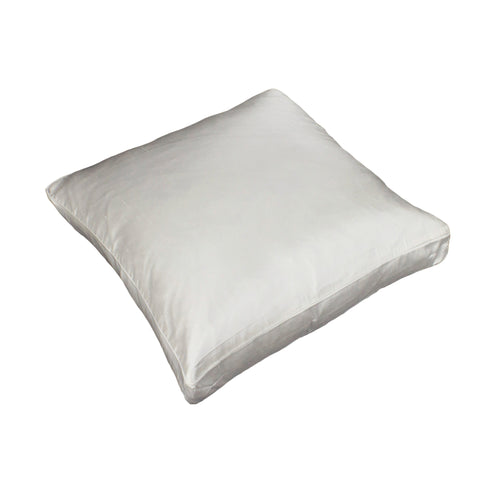 Dupioni Silk Pillow Cover, Snow White (18x18x2)