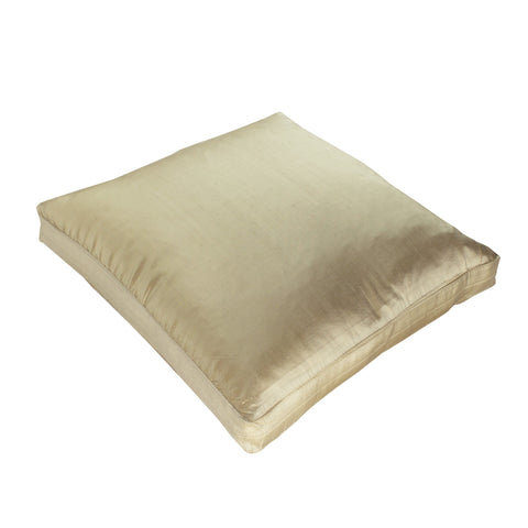 Dupioni Silk Pillow Cover, Wheat Gold (18x18x2)