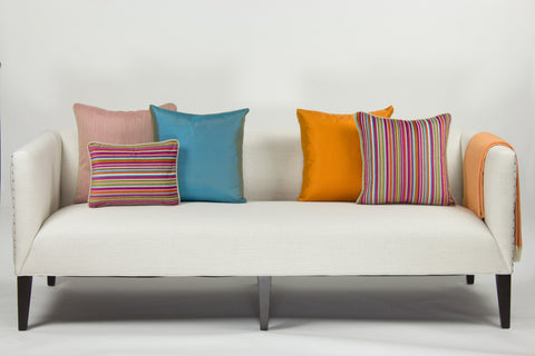 Uph. Pillow, Velvet Stripe Multicolor (12x16)