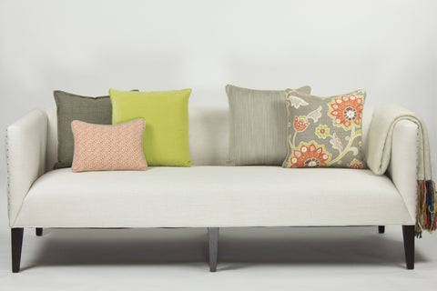 Linen Pillow, Ankara Mink (18x18)