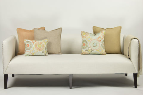 Upholstery Pillow, Tangerine Herringbone (20x20)