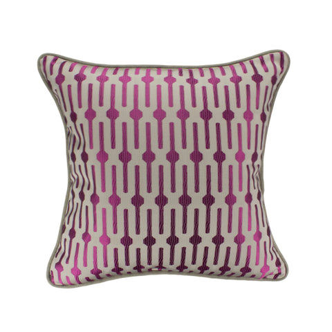 Jacquard Pillow Cover, Lollipop Pink (18x18)