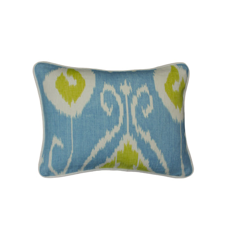 Cotton Linen Pillow Cover, Bansuri Ikat Capri (12x16)