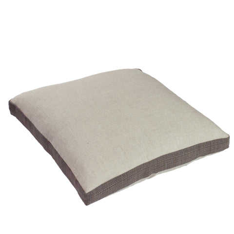 Linen w/ Suiting Pillow Cover, Mandarin (18x18x2)