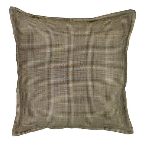 Suiting Pillow Cover, Brown/Beige Glen check (20x20)