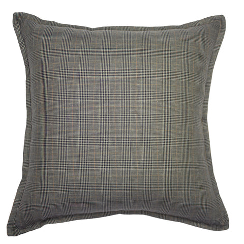Suiting Pillow Cover, Cream/Taupe Glen Check (20x20)
