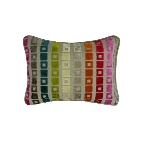 Upholstery Pillow Cover, Cut Velvet Square (12x16)