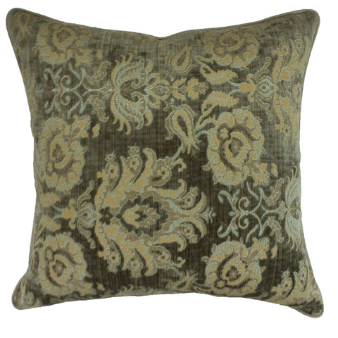 Upholstery Pillow Cover, Damask Taupe (20x20)