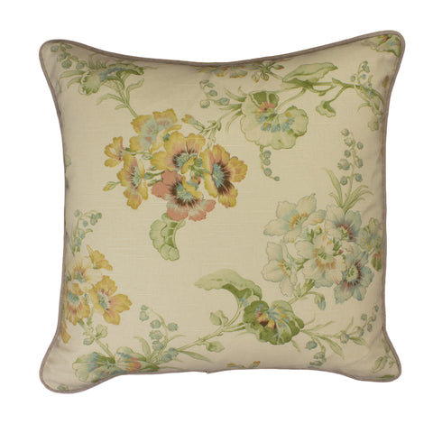 Cotton Linen Pillow Cover, Sea Glass (18x18)