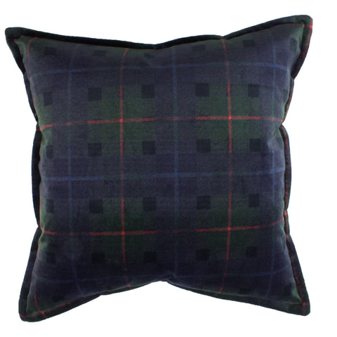 Cotton Velvet Pillow Cover, Tartan (20x20)
