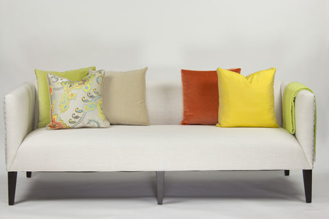 Dupioni Silk Pillow, Lemon (18x18x2)